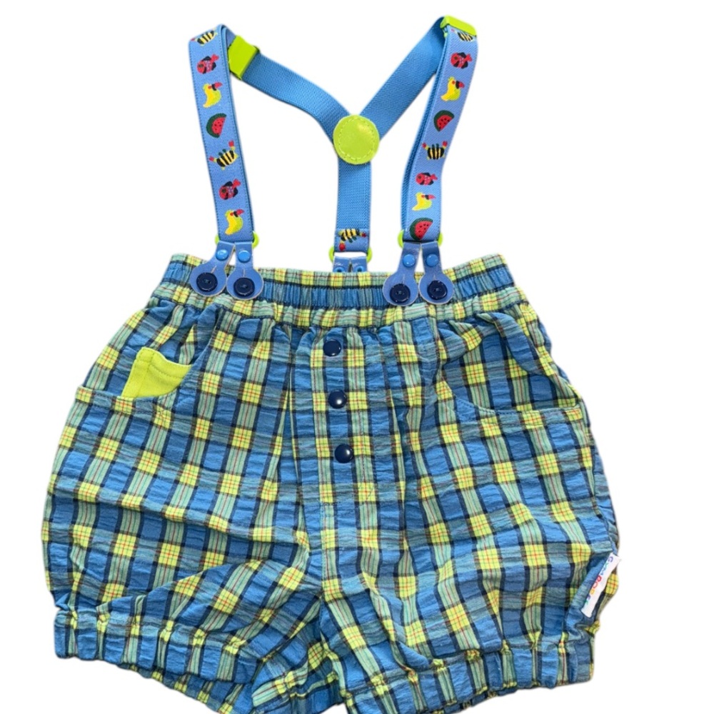Vintage Gymboree Hawaii Suspenders Bubble Shorts